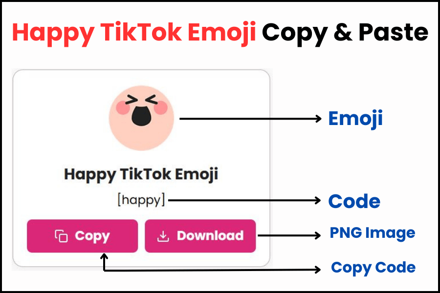Happy TikTok Emoji Copy and Paste